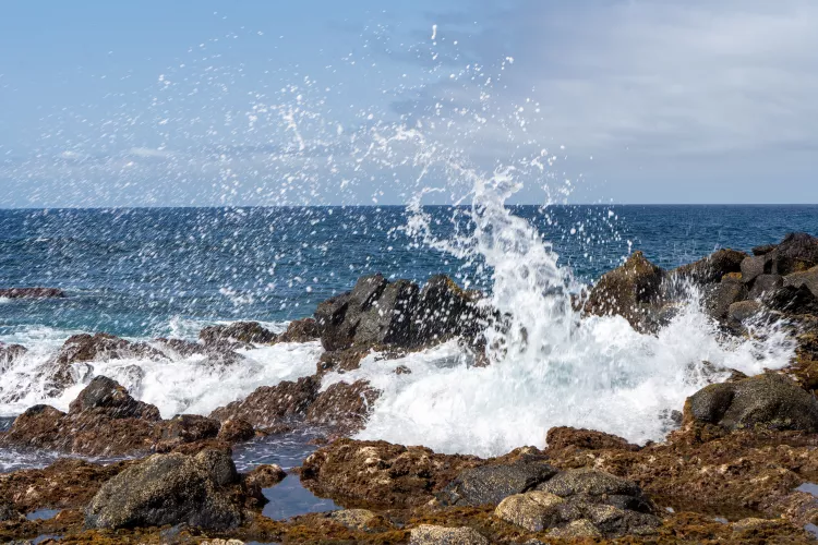 Kanaren La Gomera Blick auf die Gischt Kanaren La Gomera Blick auf die Gischt